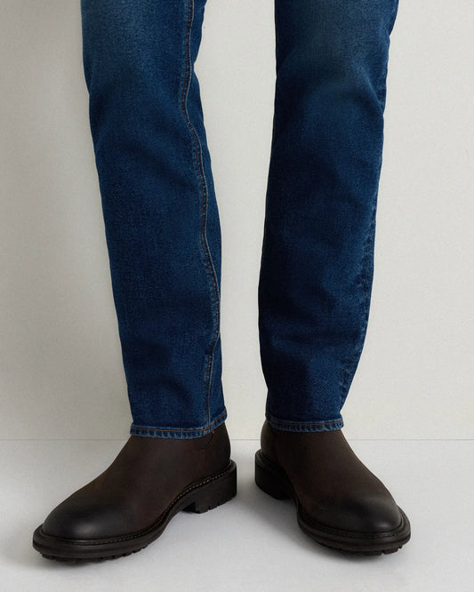 Rugged Leather Lug Sole Chelsea Boot - US 1968