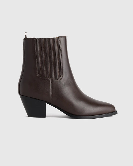 Italian Leather Western Chelsea Ankle Boot - US 9804