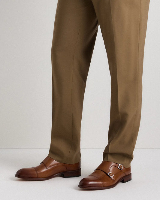 Italian Leather Monk Strap Oxford - US 1855