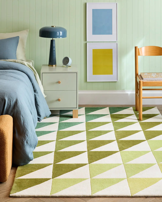 Tonal Triangles Hand-Tufted Wool Rug - US 9533