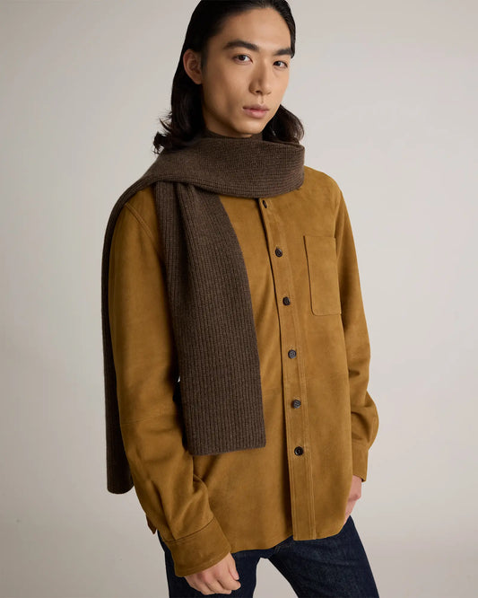 Mongolian Cashmere Ribbed Scarf - US 5655
