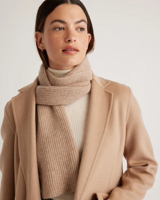Mongolian Cashmere Ribbed Scarf - US 2413