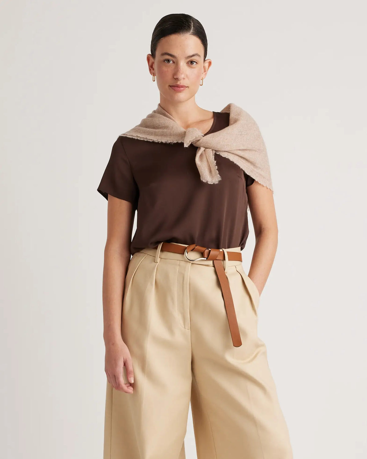 Mongolian Cashmere Square Scarf - US 7400
