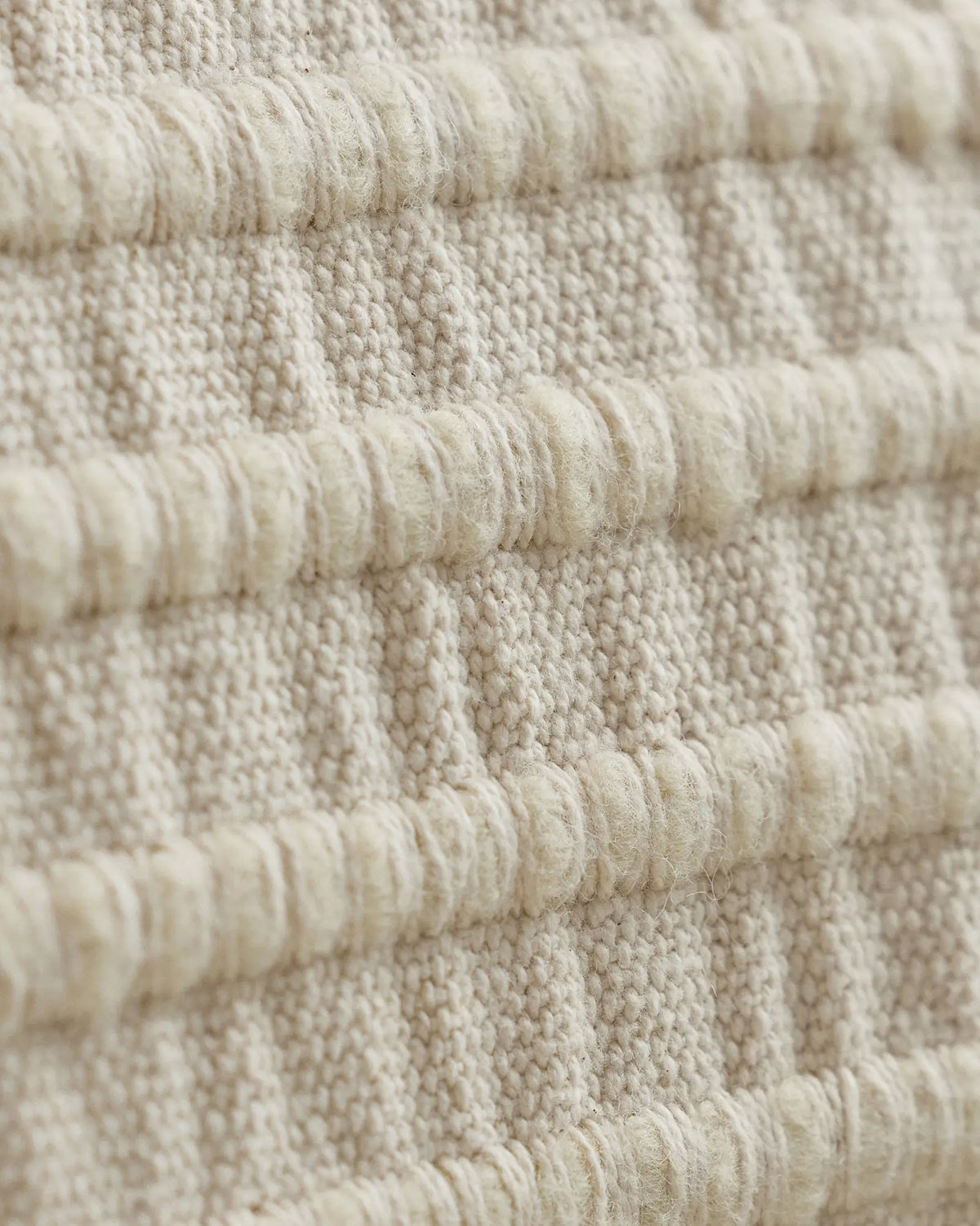 Ribbed Wool Cotton Pillow Cover - US 2245