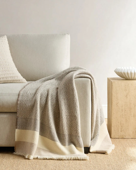 Wool Alpaca Stripe Throw - US 6385