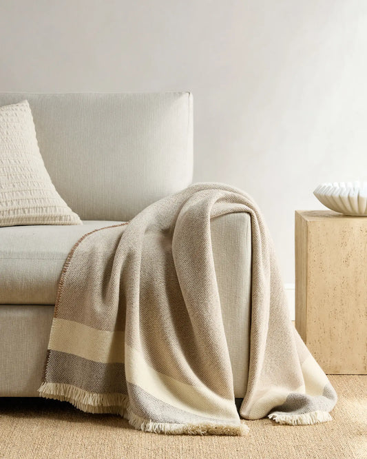 Wool Alpaca Stripe Throw - US 0618