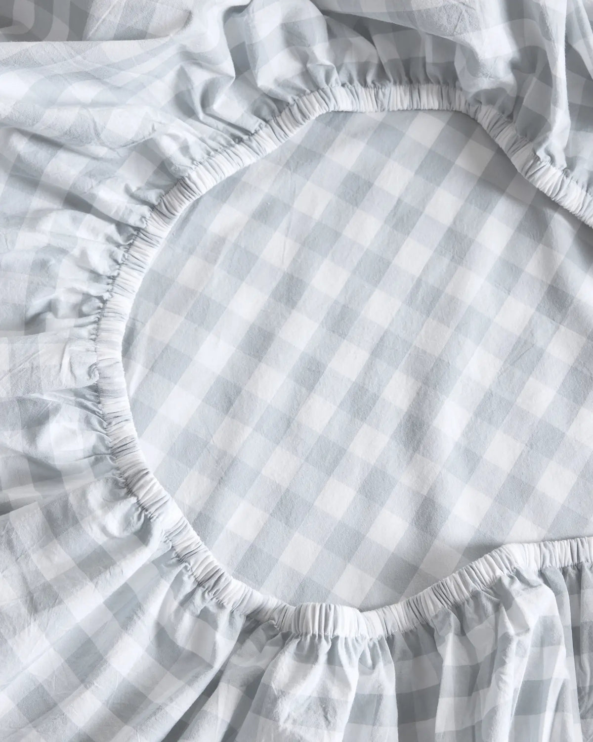 Organic Percale Gingham Crib Sheet 2-Pack - US 3614
