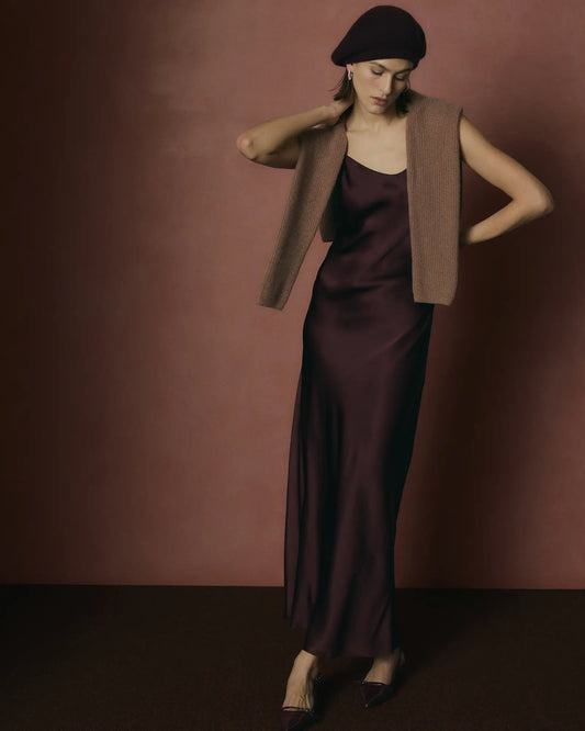 100% Washable Silk Maxi Slip Dress - US 4035