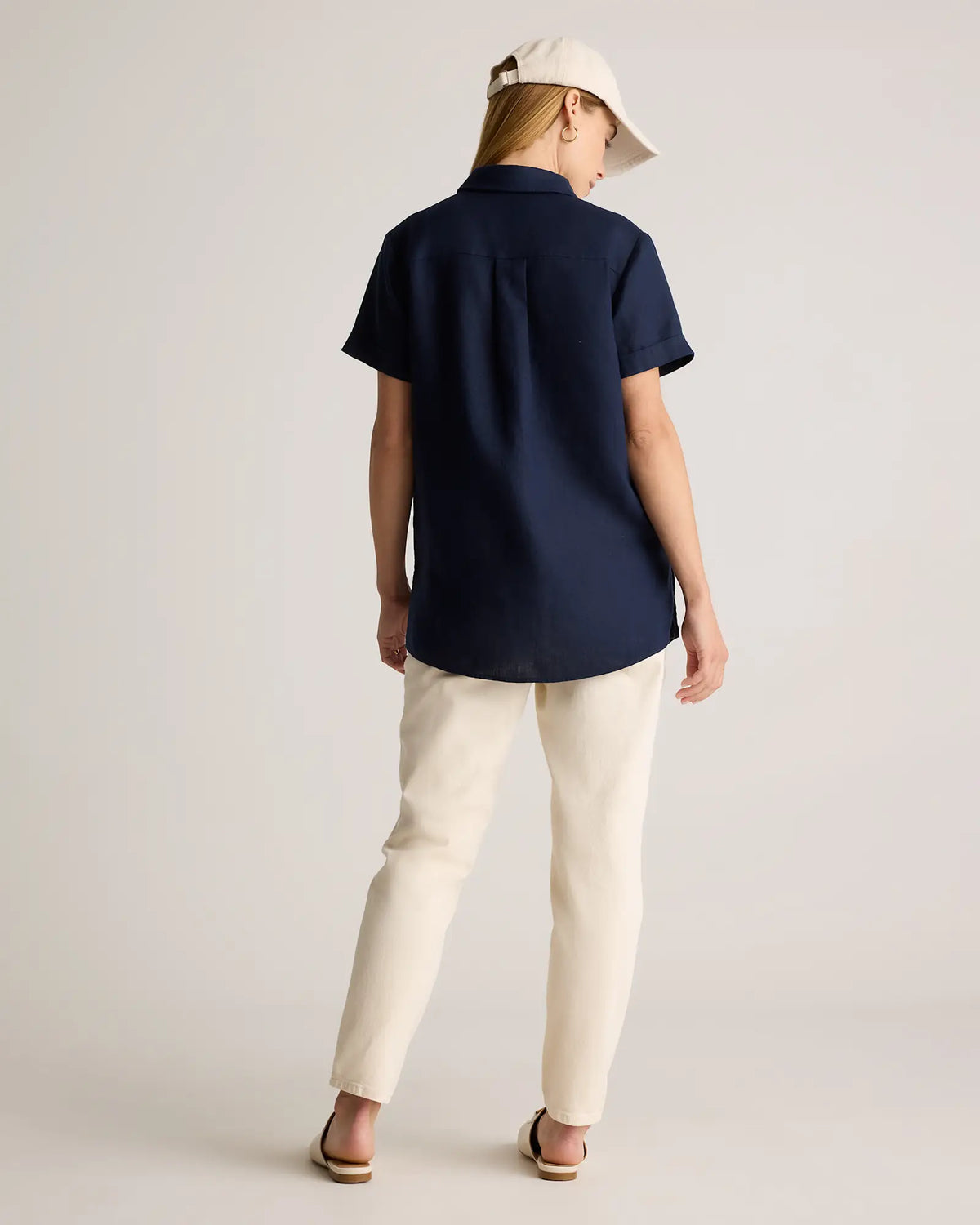 100% European Linen Maternity Camp Shirt - US 2143