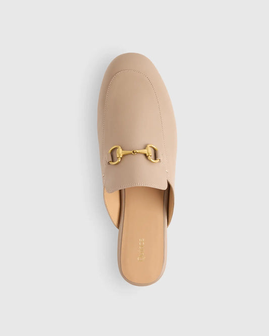 Italian Leather Horsebit Loafer Mule - US 4063