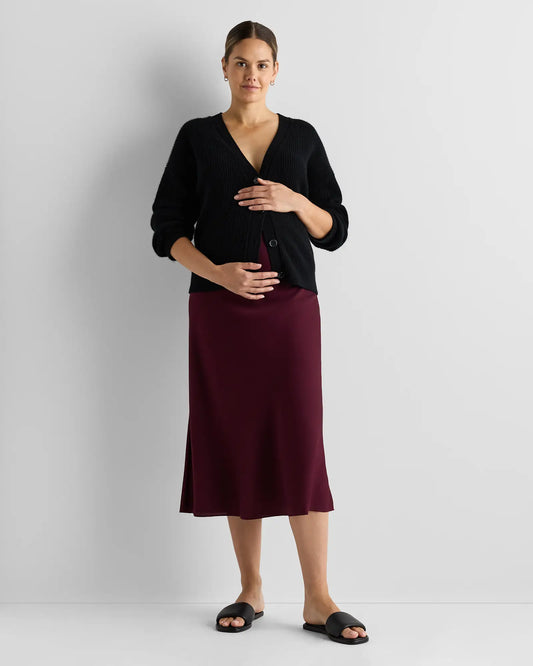 Washable Stretch Silk Maternity Skirt - US 5231