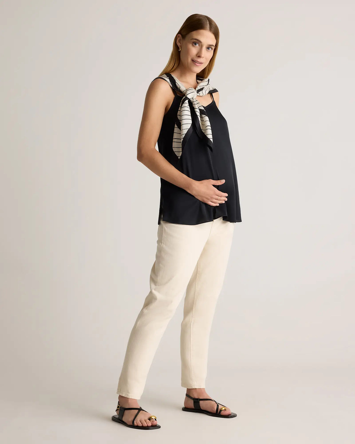 Washable Stretch Silk V-Neck Maternity Cami - US 6671