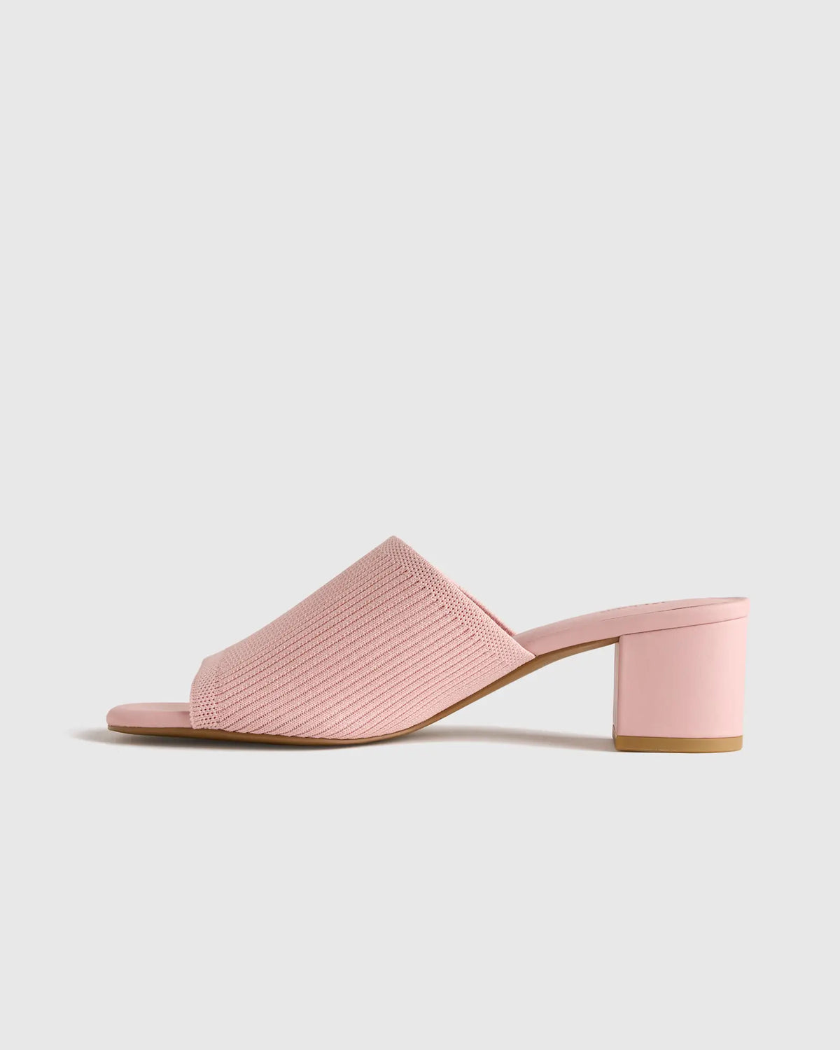 Italian Leather & Eco Knit Heeled Mule - US 2381
