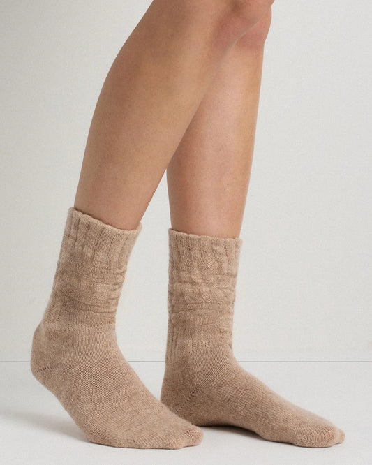 Mongolian Cashmere Slouch Sock - US 5959