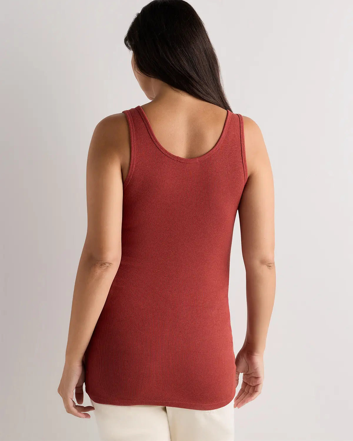 Bamboo Rib Maternity Scoop Neck Tank - US 8412