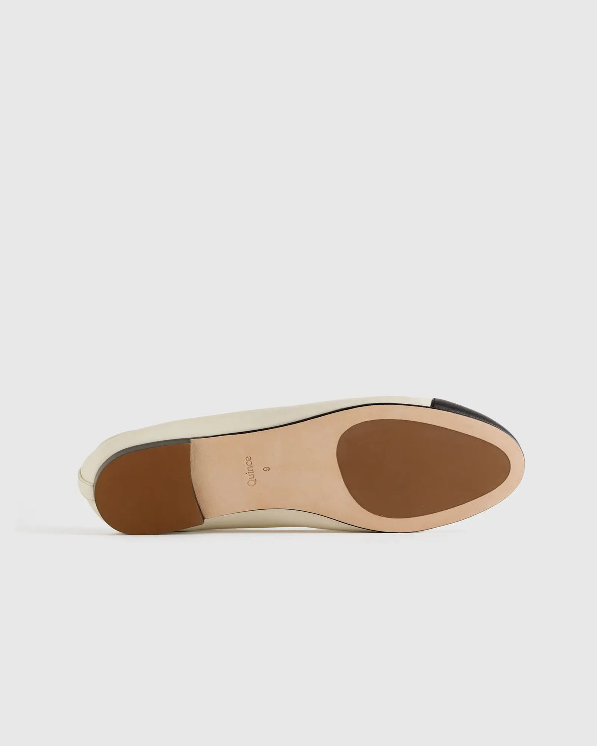 Italian Leather Cap-Toe Ballet Flat - US 9841