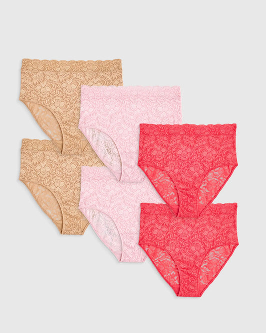 Stretch Lace High-Waisted Brief (6-Pack) - US 5759