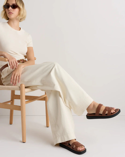 Italian Leather Sport Slide Sandal - US 7023