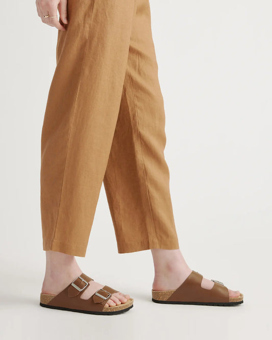 Nappa Leather Double Buckle Slide - US 4587