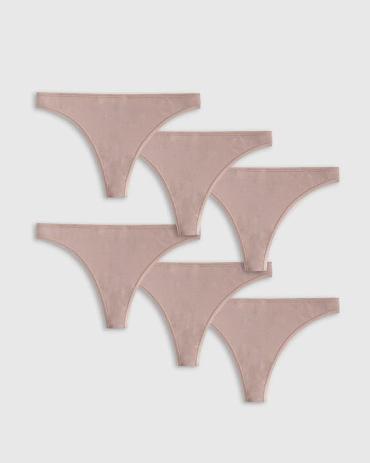 Organic Cotton Thong (6-pack) - US 6331