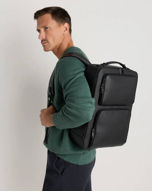 Italian Saffiano Laptop Backpack - US 4254