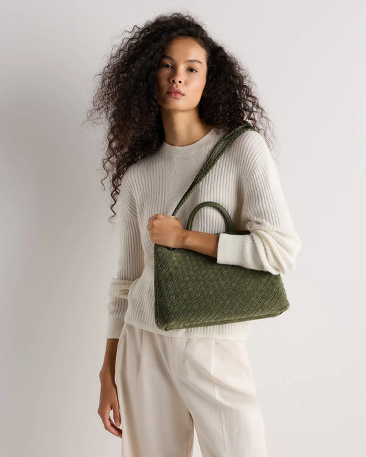 Romy Suede Handwoven Satchel - US 2624