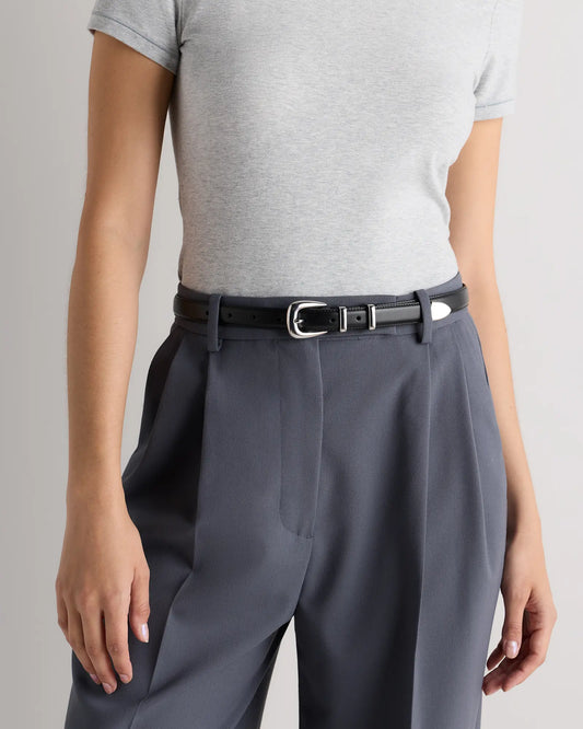 Lola European Leather Western Skinny Belt - US 6440