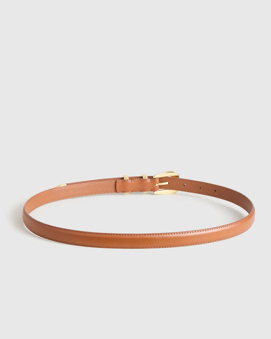 Lola European Leather Western Skinny Belt - US 2657