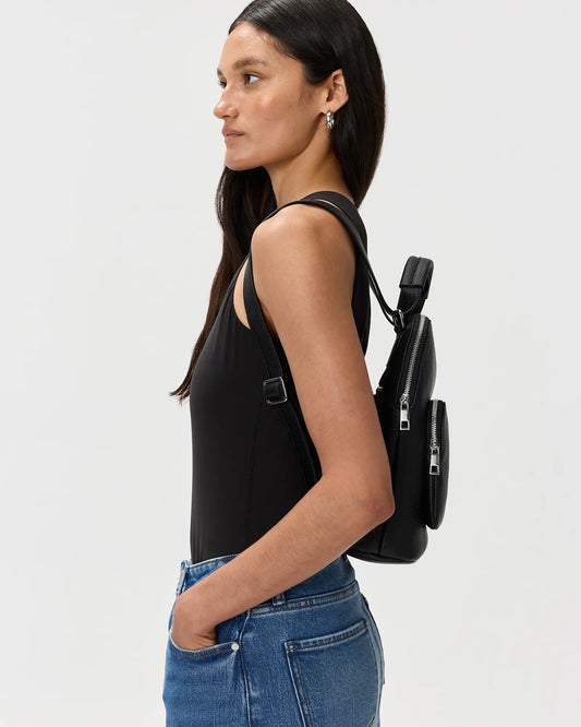 Italian Leather Mini Convertible Backpack - US 1397
