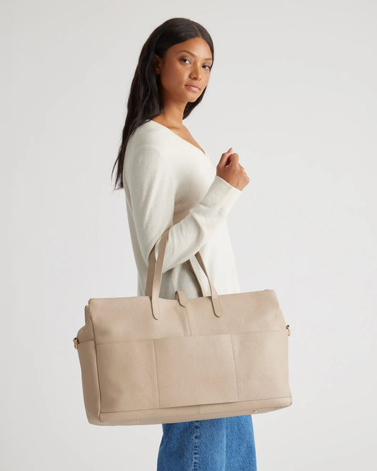 Italian Leather Triple Compartment Weekender - US 9548