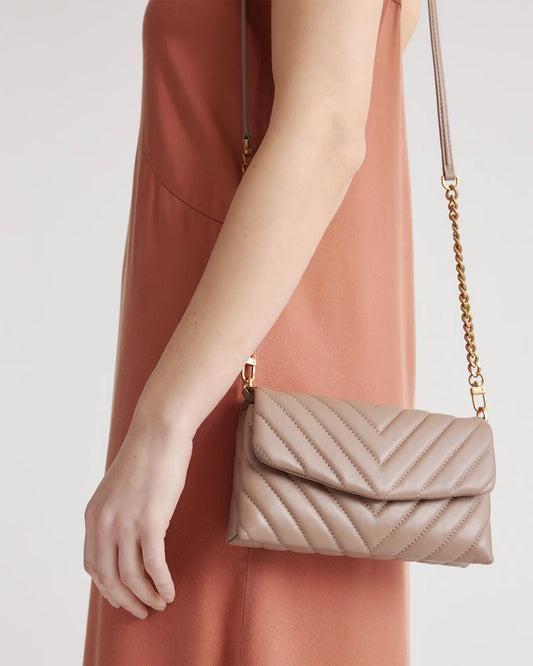 Italian Leather Quilted Wallet Crossbody - US 6921