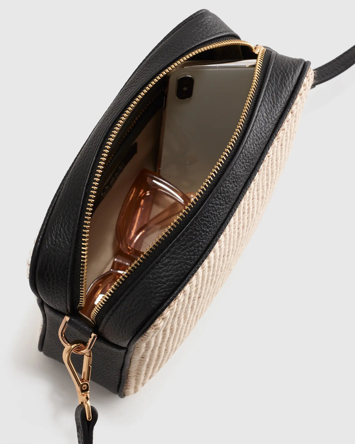 Gemma Raffia & Leather Crossbody - US 7185