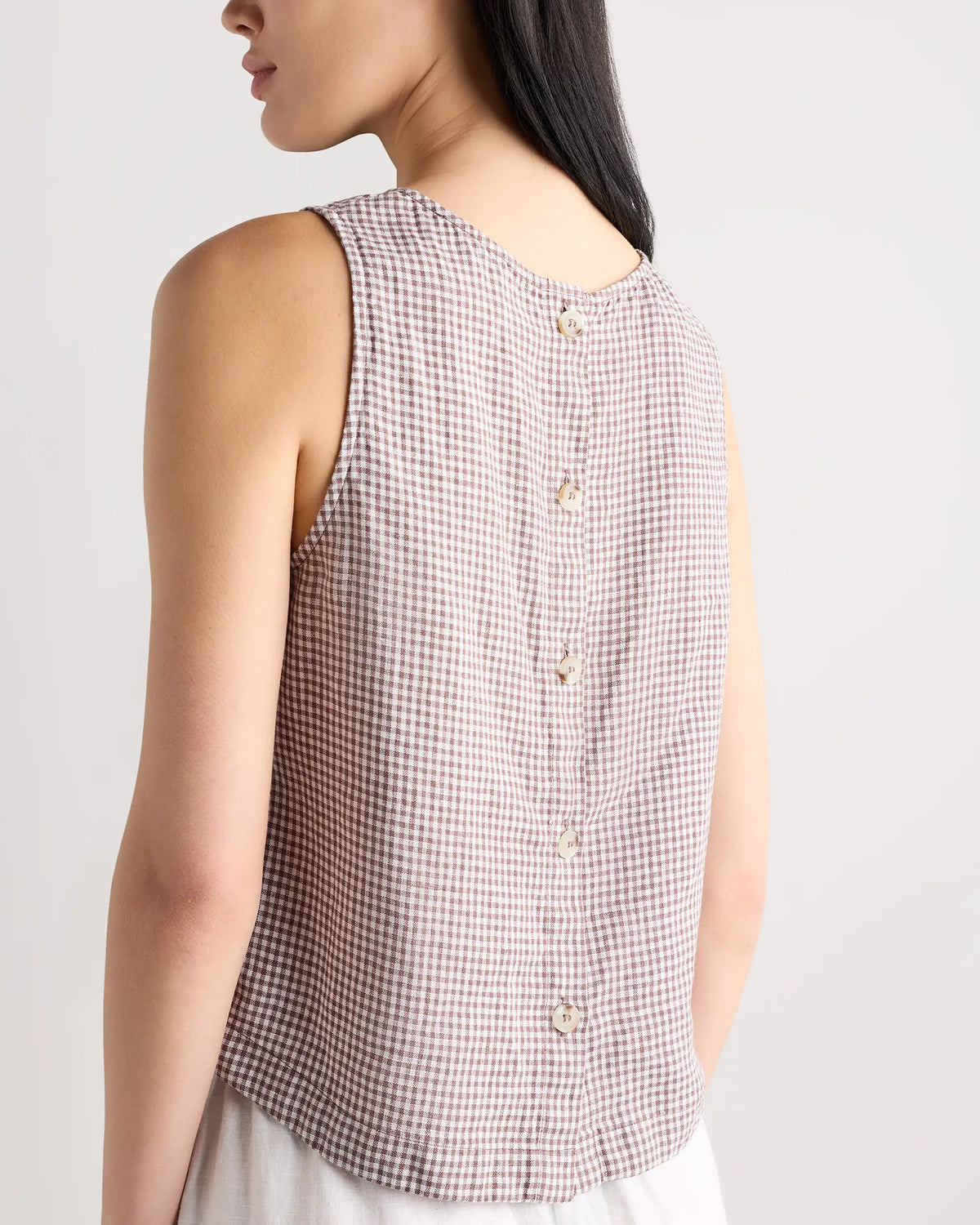 100% European Linen Cropped Tank - US 9180