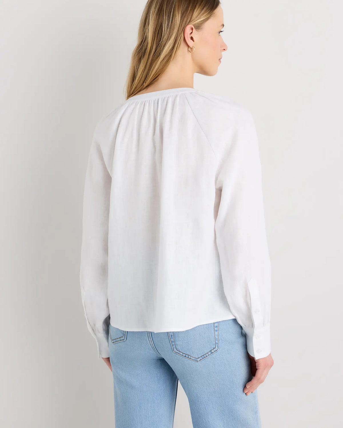 100% European Linen Peasant Top - US 2286