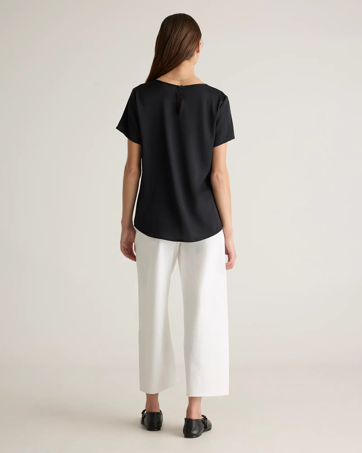Washable Stretch Silk Tee - US 4440