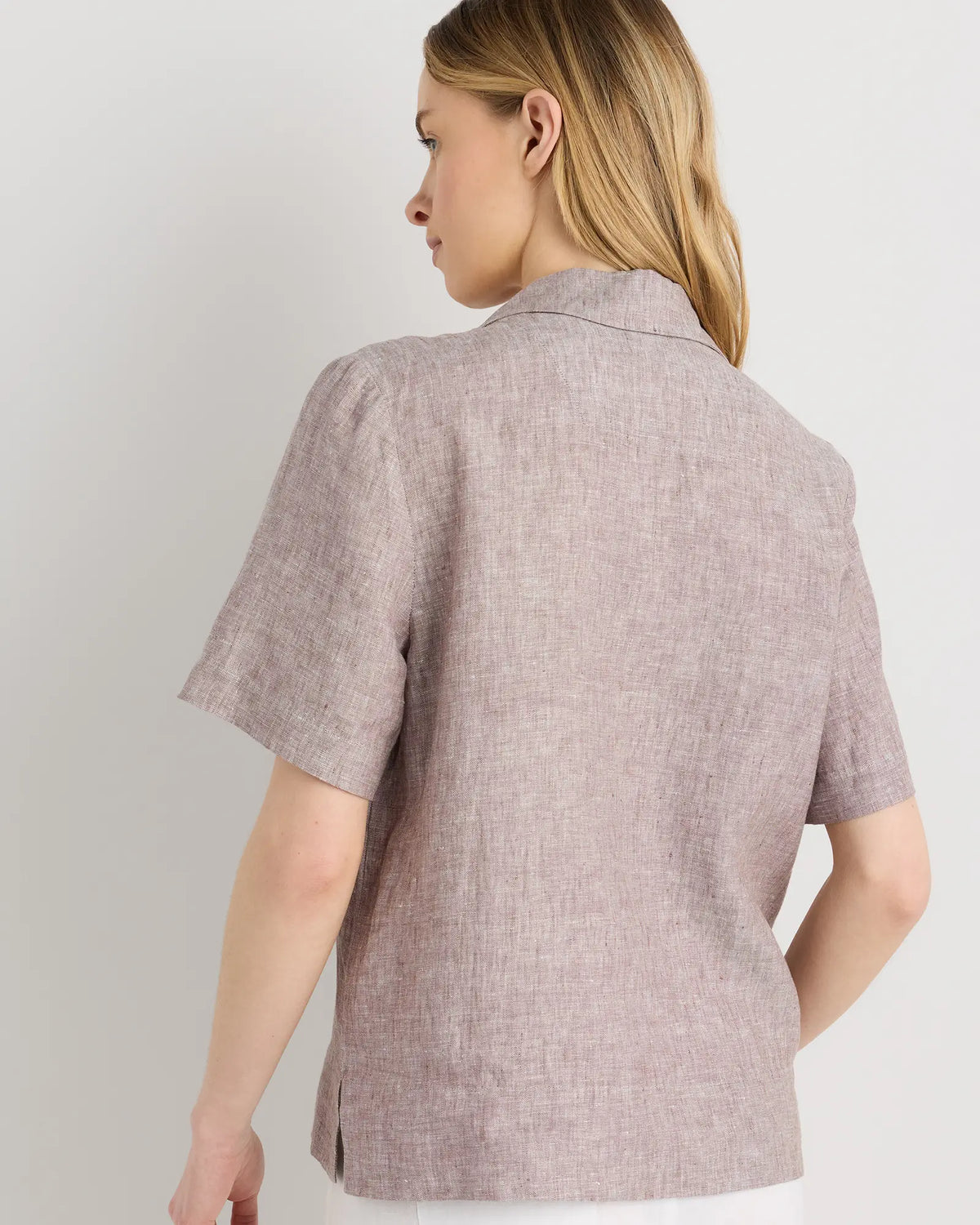 100% European Linen Short Sleeve Shirt - US 8329