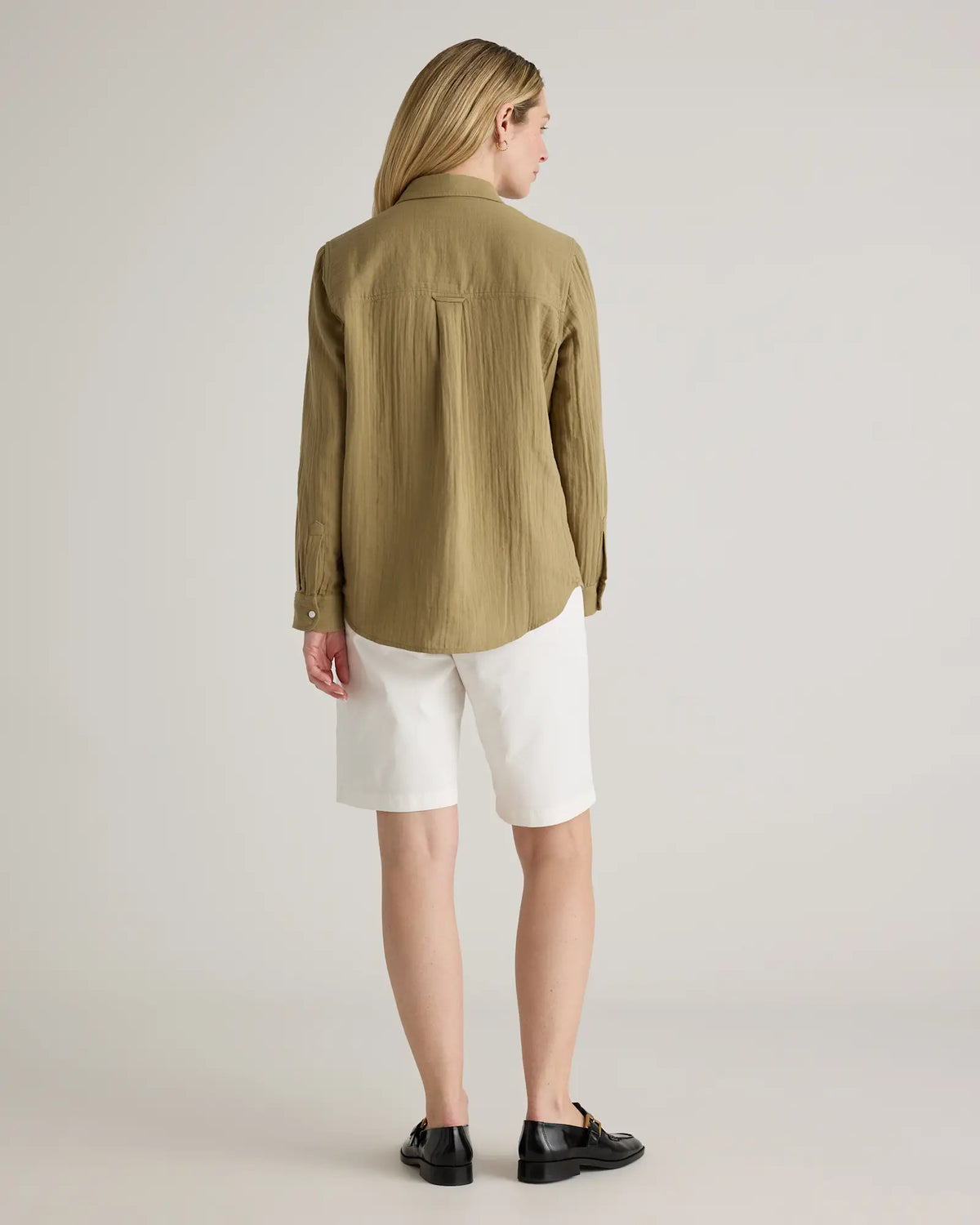 100% Organic Cotton Gauze Long Sleeve Shirt - US 8117