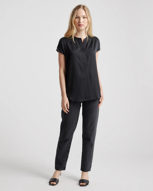 Washable Stretch Silk Dolman Sleeve Blouse - US 0885