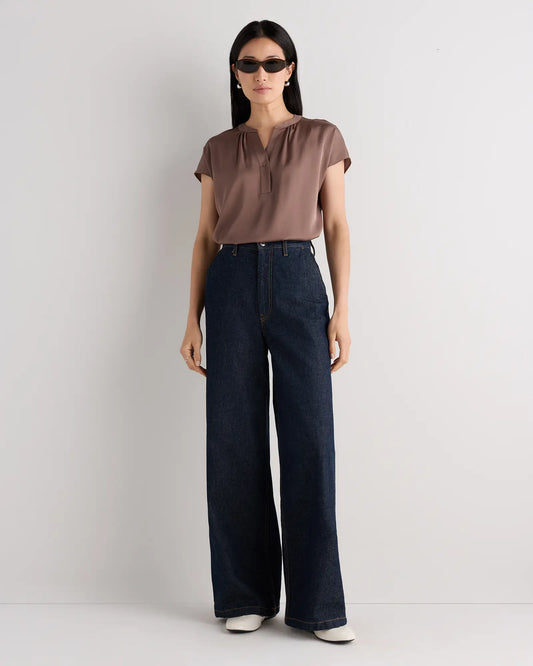 Washable Stretch Silk Dolman Sleeve Blouse - US 6346