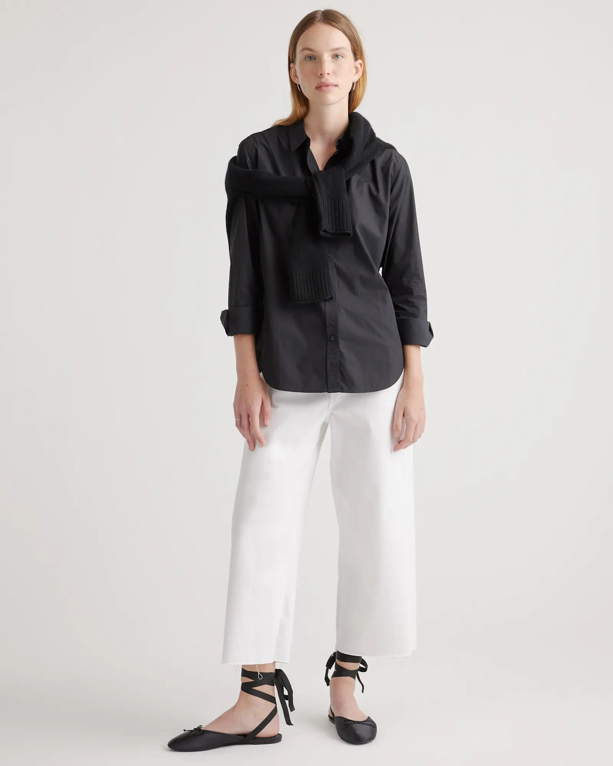 100% Organic Cotton Poplin Long Sleeve Shirt - US 3727