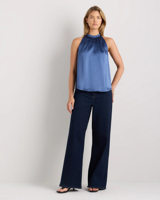 100% Washable Silk Halter Top - US 9730
