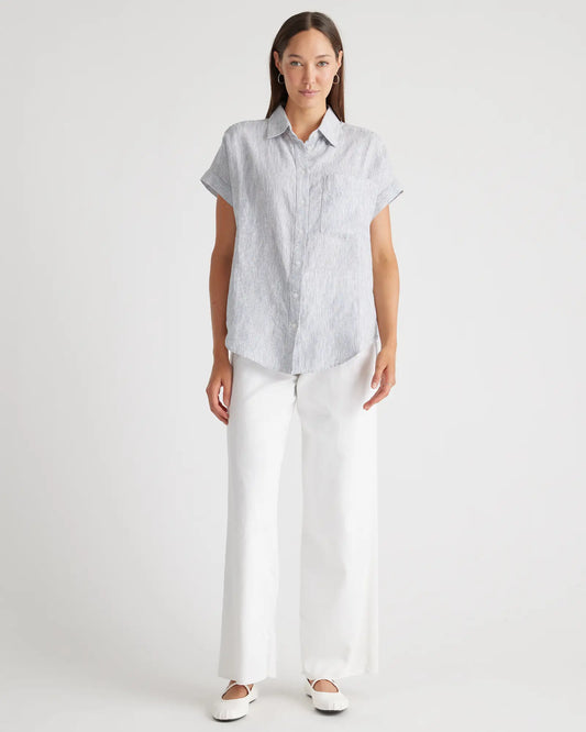 100% European Linen Camp Shirt - US 7082