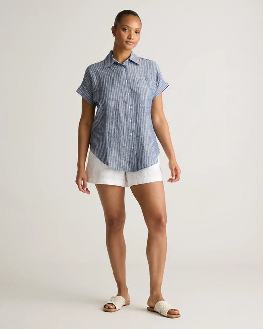 100% European Linen Camp Shirt - US 7593