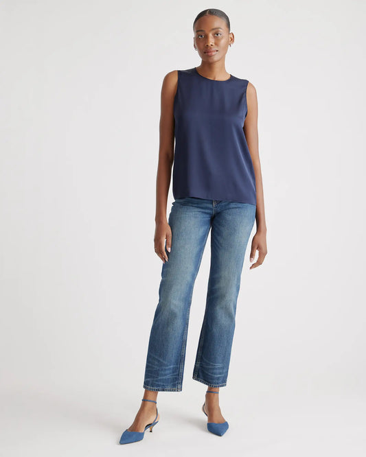 Washable Stretch Silk Shell Tank - US 4164