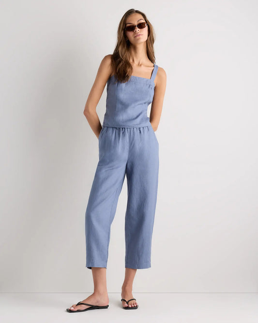 100% European Linen Fitted Tank - US 3369