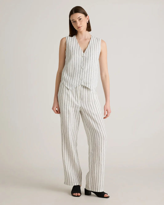 100% European Linen Vest - US 4873