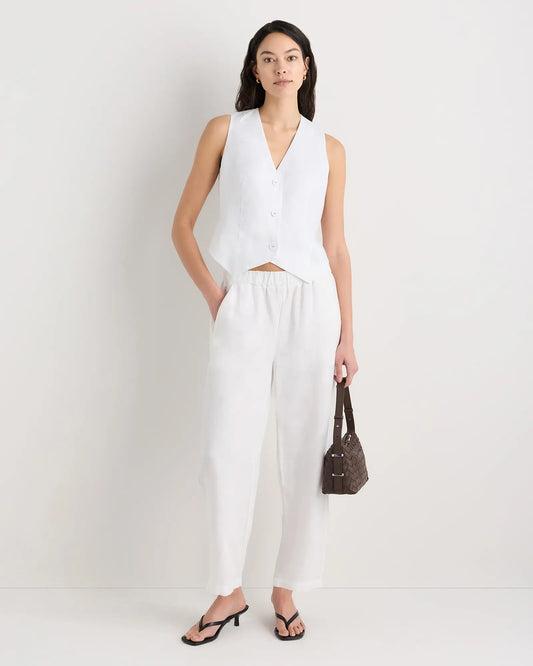 100% European Linen Vest - US 4876
