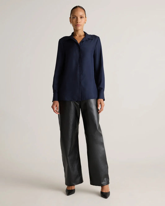 100% Silk Twill Blouse - US 0409