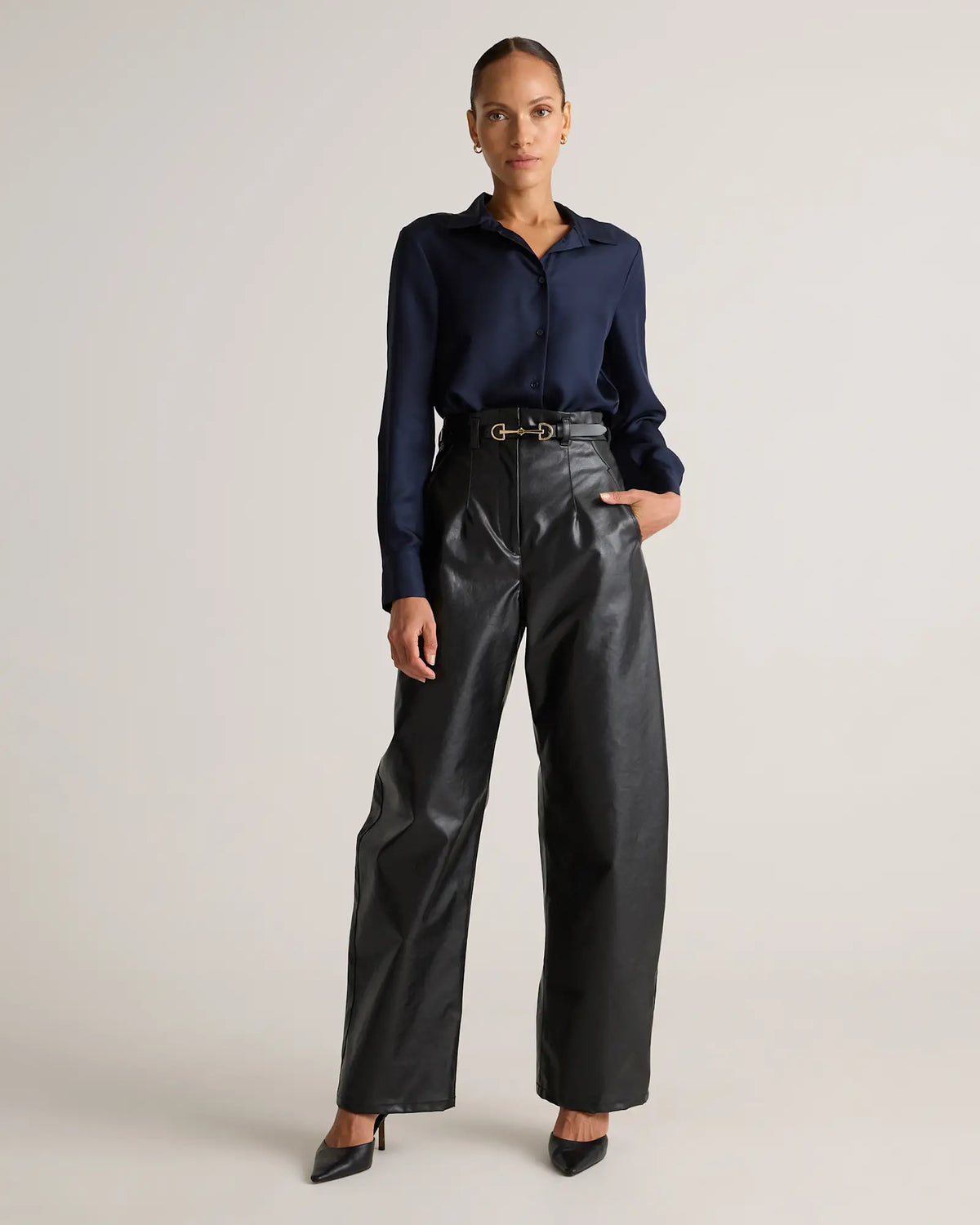 100% Silk Twill Blouse - US 0409