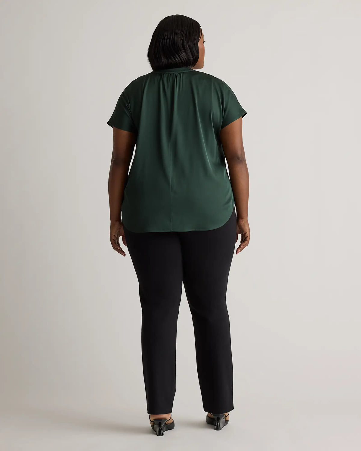 Washable Stretch Silk Dolman Sleeve Blouse - US 8479
